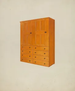 Drawers Gallery: Shaker Cabinet, c. 1938. Creator: John W Kelleher