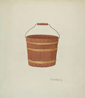 Shaker Prints: Shaker Cedar Basket, 1935/1942. Creator: Edward D. Williams