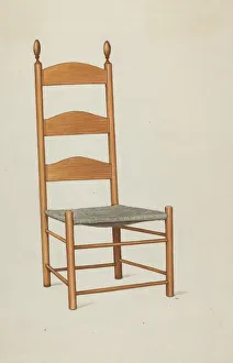 Holden Ray Prints: Shaker Side Chair, c. 1937. Creator: Ray Holden