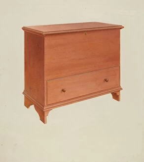 Shaker Chest with Drawer, 1935/1942. Creator: Alfred H. Smith