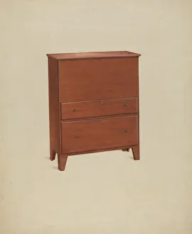 Drawers Gallery: Shaker Chest of Drawers, 1937. Creator: Winslow Rich