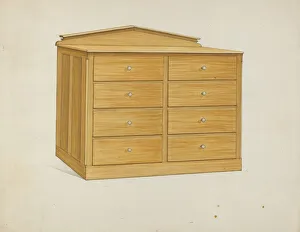 Shaker Chest of Drawers, c. 1936. Creator: Ray Holden