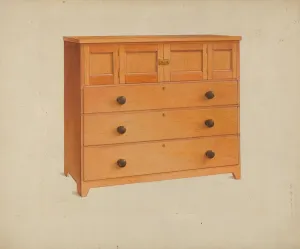Practical Prints: Shaker Chest of Drawers, c. 1937. Creator: John W Kelleher