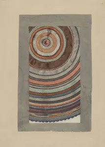 Moutal Elizabeth Prints: Shaker Circular Rug, 1935 / 1942. Creator: Elizabeth Moutal