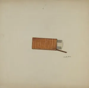 Shaker Prints: Shaker Comb and Case, c. 1941. Creator: Orville Cline