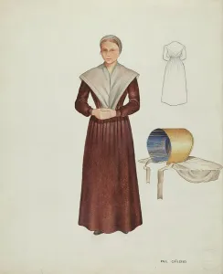 Shaker Prints: Shaker Costume, c. 1937. Creator: William Paul Childers