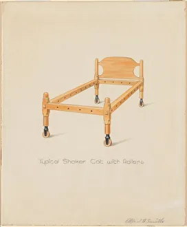 Casters Prints: Shaker Cot, c. 1937. Creator: Alfred H. Smith