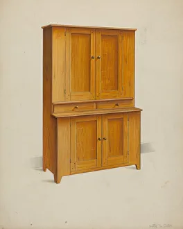Alfred H Prints: Shaker Cupboard, c. 1938. Creator: Alfred H. Smith
