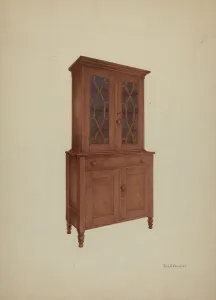 Shaker Cupboard, c. 1938. Creator: George V. Vezolles