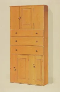 Shaker Prints: Shaker Cupboard with Drawers, c. 1936. Creator: Howard Weld