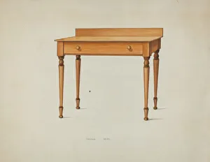 Drawer Prints: Shaker Desk, c. 1936. Creator: Ray Holden