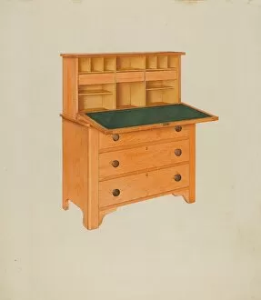 Storage Collection: Shaker Desk, c. 1937. Creator: John W Kelleher