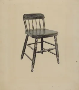 Practical Prints: Shaker Dining Chair, c. 1937. Creator: John W Kelleher