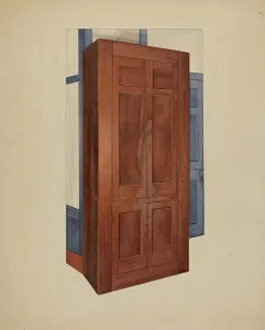 Shaker Dining Room Cupboard, c. 1937. Creator: William Paul Childers