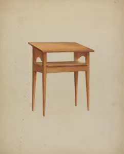 Winslow Rich Prints: Shaker Dining Table, c. 1937. Creator: Winslow Rich