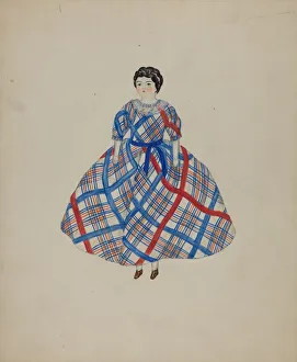 Plaid Prints: Shaker Doll, 1935 / 1942. Creator: Mary Fitzgerald