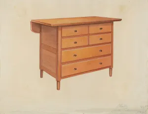 Dressmaker Prints: Shaker Dressmakers Counter, c. 1936. Creator: Anne Ger