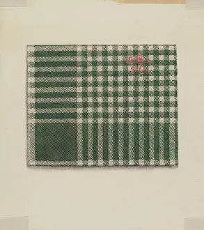 Kerchief Prints: Shaker Kerchief, 1935 / 1942. Creator: Ingrid Selmer-Larsen