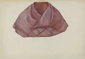Handkerchiefs Prints: Shaker Kerchief, c. 1936. Creator: Helen E. Gilman