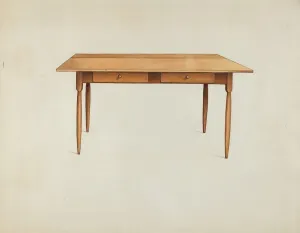 Holden Ray Prints: Shaker Kitchen Table, c. 1936. Creator: Ray Holden