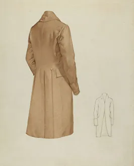 Joseph Goldberg Prints: Shaker Mans Coat, c. 1936. Creator: Joseph Goldberg