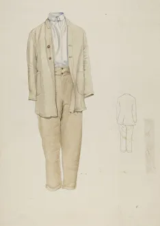 Helen E Gilman Prints: Shaker Mans Costume, 1935 / 1942. Creator: Helen E. Gilman
