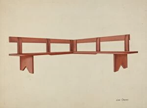 Benches Gallery: Shaker Porch Bench, 1935 / 1942. Creator: Lon Cronk
