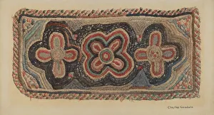 Stitching Prints: Shaker Rug, 1935 / 1942. Creator: Charles Goodwin