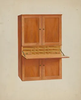 John W Kelleher Prints: Shaker Secretary, 1935 / 1942. Creator: John W Kelleher