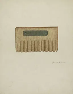Shaker Prints: Shaker Seed Comb, 1935/1942. Creator: Francis Bruner