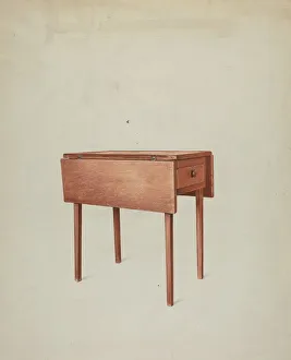 Shaker Sewing Table, 1935 / 1942. Creator: John Davis