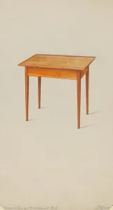 Alfred H Prints: Shaker Small Table, c. 1936. Creator: Alfred H. Smith
