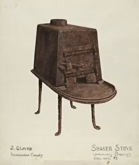 Domestic Collection: Shaker Stove, 1935 / 1942. Creator: Joseph Glover