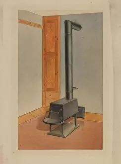 Flue Collection: Shaker Stove / Built-in Closet, c. 1938. Creator: John W Kelleher