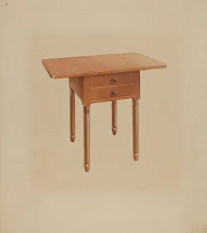 Alfred H Prints: Shaker Table, c. 1938. Creator: Alfred H. Smith