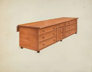 Tailors Shop Collection: Shaker Tailors Work Bench, c. 1936. Creator: Ray Holden