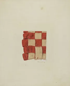 Shaker Prints: Shaker Textile Sample, c. 1940. Creator: Harold Weisenborn