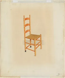 Practical Prints: Shaker Tilting Chair, c. 1937. Creator: John W Kelleher