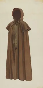Ingrid Selmer Larsen Prints: Shaker Womans Cloak, c. 1936. Creator: Ingrid Selmer-Larsen
