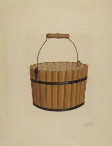 Barrell Eugene Prints: Shaker Wooden Bucket, 1935/1942. Creator: Eugene Barrell