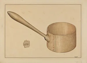 Wafer Iron Prints: Shaker Wooden Dipper, 1935 / 1942. Creator: Adelaide Dyball
