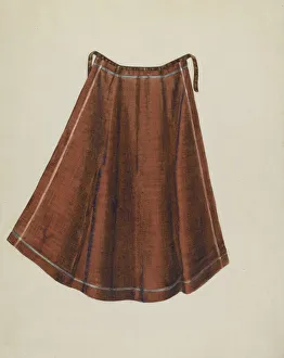 Chabot Lucille Prints: Shaker Work Apron, c. 1936. Creator: Lucille Chabot