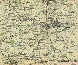 Shakespeare Country, c20th Century. Artist: John Bartholomew Shakespeare Country, c20th Century. Artist: John Bartholomew