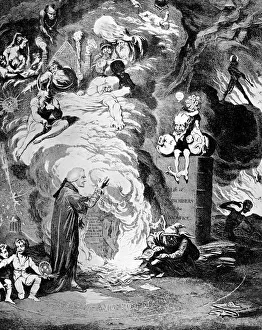 Avarice Gallery: Shakespeare sacrificed, or the offering to avarice, 1789.Artist: James Gillray