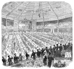 The Shakspeare Commemoration: banquet in the pavilion, Stratford-on-Avon...Earl of Carlisle... 1864 Creator: Unknown