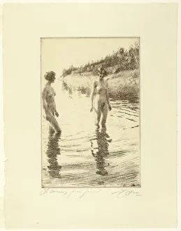 Shallow Prints: Shallow, 1913. Creator: Anders Leonard Zorn