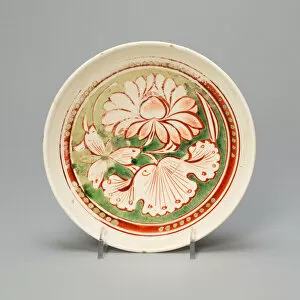 Shallow Bowl with Lotus Flower and Leaves, Jin dynasty, (1115-1234), 13th century