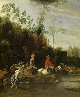 Ford Prints: Shallow Water near a Castle, 1661. Creator: Jan Siberechts