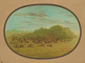 Camanchee Gallery: Sham Fight of the Camanchees, 1861 / 1869. Creator: George Catlin