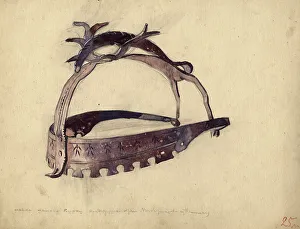Cowhide Prints: Shaman's hat Kirka. Selkups, 1920. Creator: A. G. Vargin